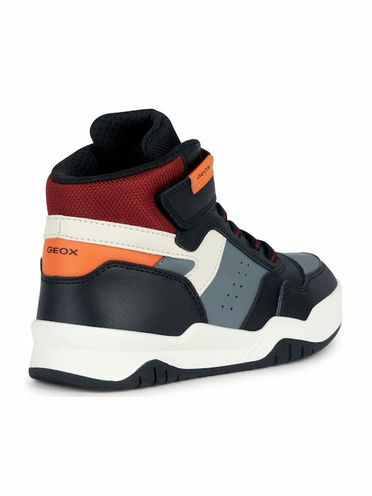 Geox Παιδικά Sneakers High Jr Perth B Ανατομικά Μαύρα