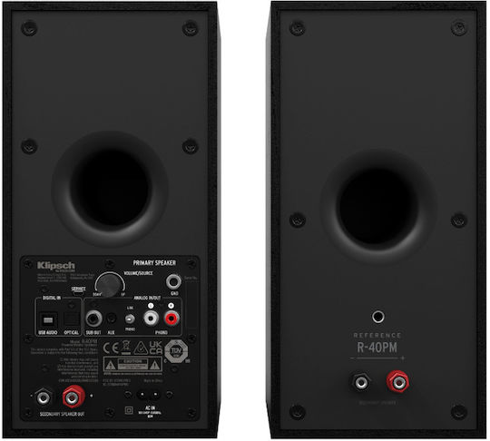 Klipsch R-40PM Aktive Lautsprecher 2 Anzahl von Fahrern 70W (Paar) Schwarz