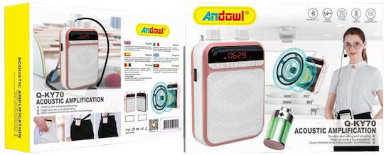 Andowl Q-ky70 Bluetooth Speaker with Radio Pink