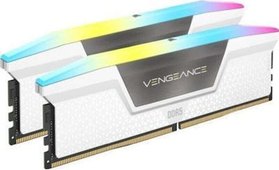 Corsair Vengeance RGB 64GB DDR5 RAM με 2 Modules (2x32GB) και Ταχύτητα 6000 για Desktop