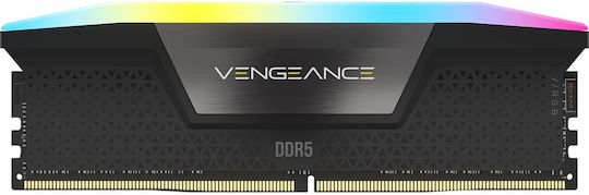 Corsair Vengeance RGB DDR5 64GB RAM with 4x16GB Modules and Speed 6000 for Desktop