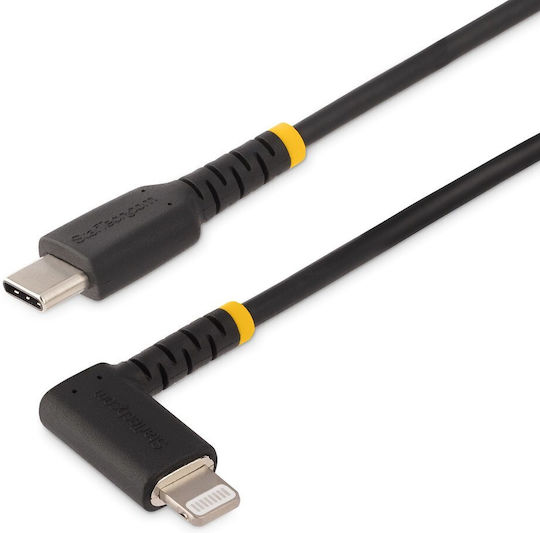 StarTech Angle (90°) USB-C to Lightning Cable Μαύρο 1m (RUSB2CLTMM1MR)