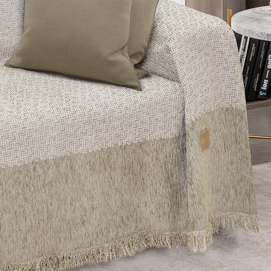 Lino Home Angollo Τριθέσιου Καναπέ Π180xΜ300cm Winter Taupe