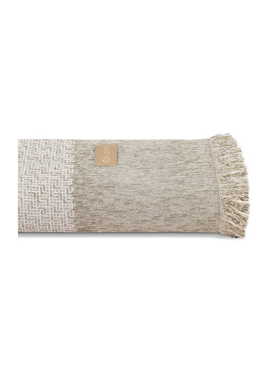 Lino Home Angollo Ριχτάρι Τριθέσιου Καναπέ Chenille 180x300εκ. Winter Taupe