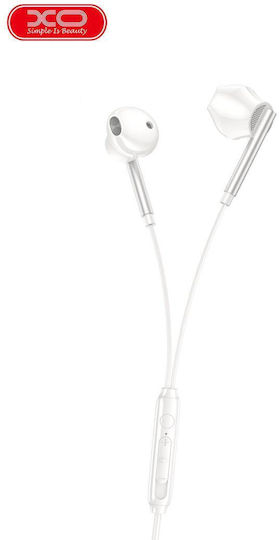 XO EP66 Earbuds Handsfree Ακουστικά με Βύσμα USB-C Λευκό