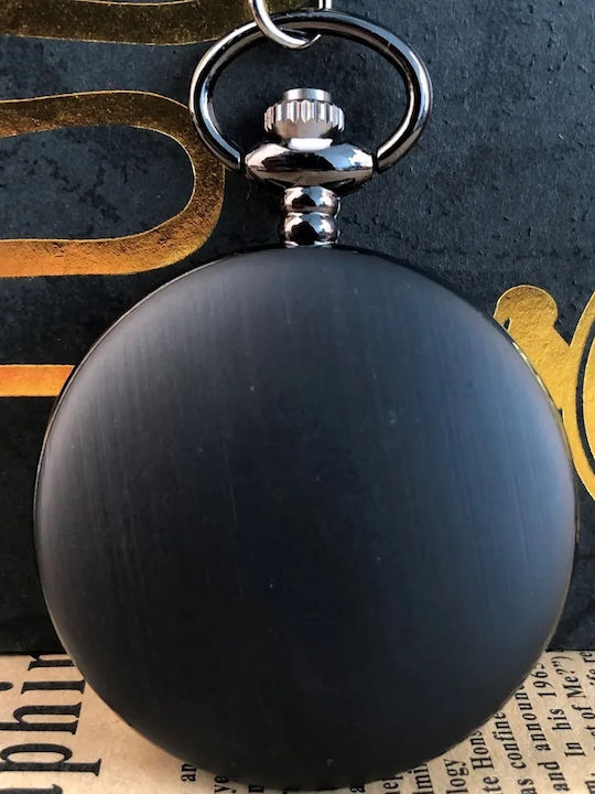 Ρολόι Τσέπης Harry Potter Μαύρο Αλυσίδα Αρχικά Ηρ Pocket Watch Harry Potter Initials Hp Black Shade Chain Molfs
