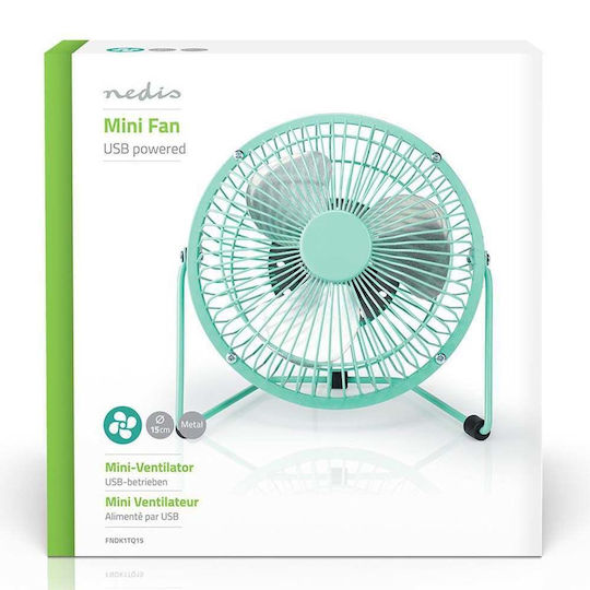 Nedis Fan USB Türkis FNDK1TQ15