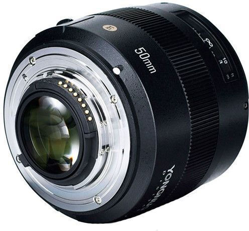 Yongnuo Пълен кадър Фотообектив YN 50mm f/1.4 Фиксиран за Никон Ф Монтаж Черен