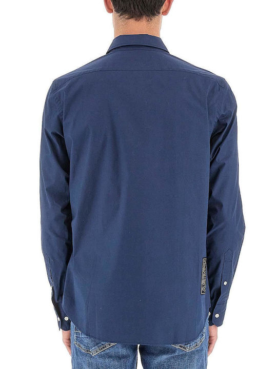 La Martina Men's Shirt Long Sleeve Blue