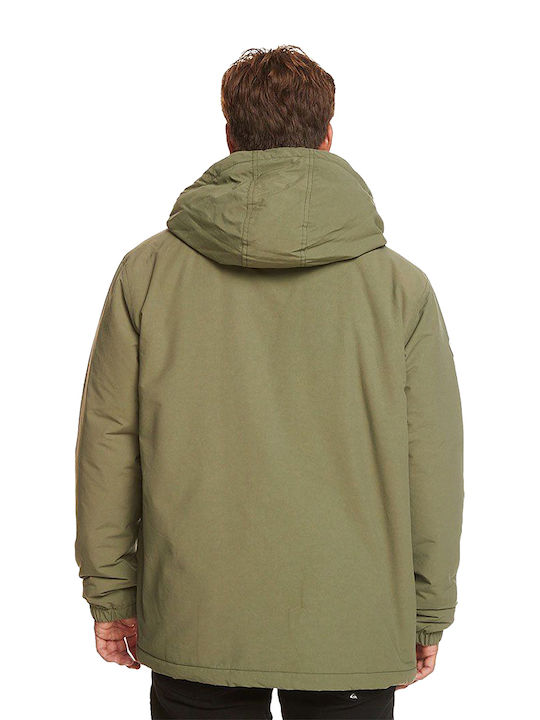 Quiksilver Herren Winter Jacke Lässig Khaki