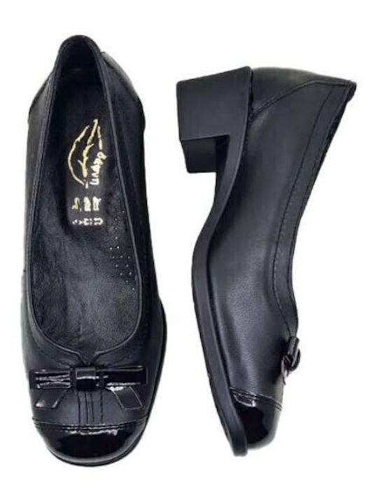Leder Pumps Schwarz