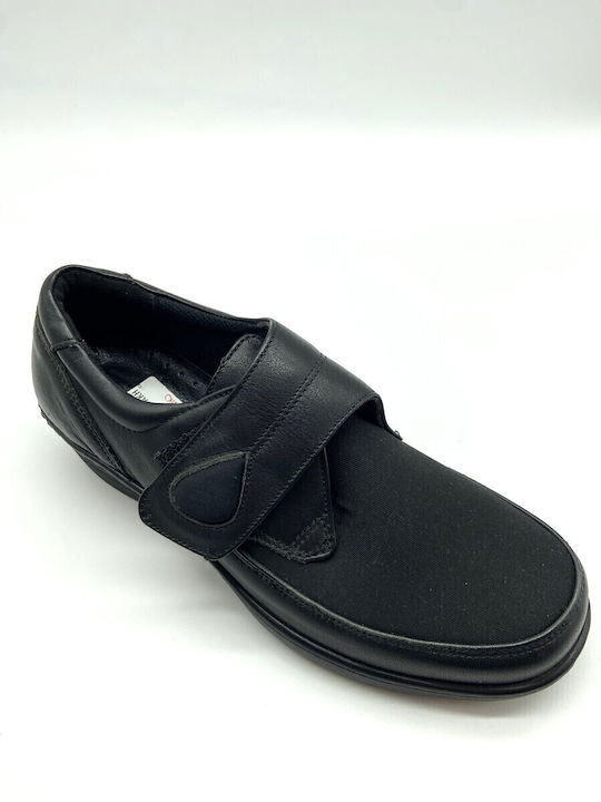 Leather Women's Moccasins in Black Color