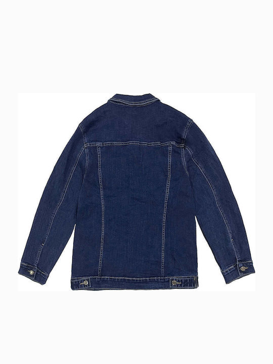 Women's Short Jean Jacket for Spring or Autumn Blue