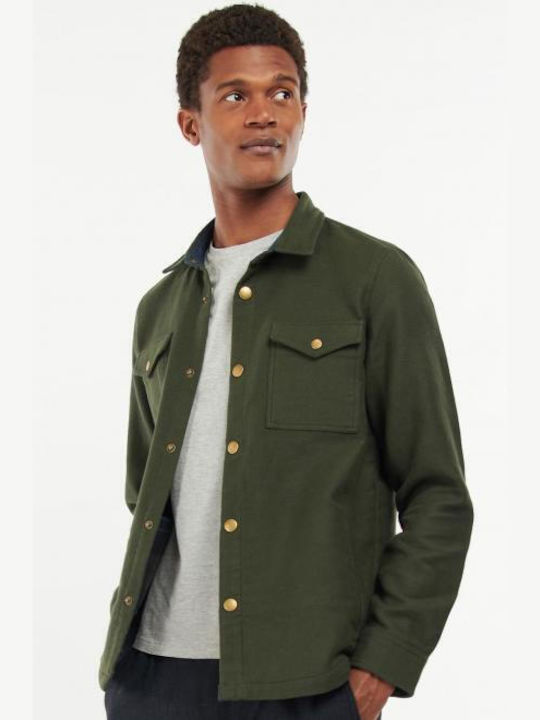 Barbour Ανδρικό Πουκάμισο Overshirt Μακρυμάνικo Χακί