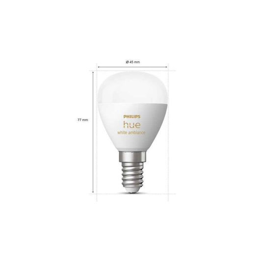 Philips Smart Bulbs Huewa LED 5.1W for Socket E14 Natural White 470lm 2pcs