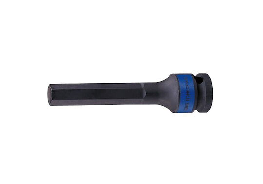 King Tony Spritzfilter Wasserhahn Bit-Stecknuss Pneumatisch mit Inbusschlüssel-Bit und Antriebsvierkant 1/2'' Größe H6x100mm 1Stück