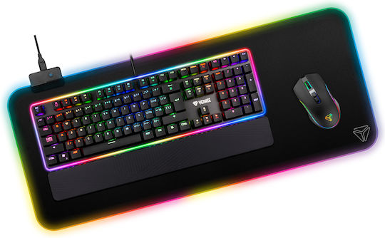 Yenkee Gaming Mouse Pad with RGB Lighting USB Black Ypm 3006