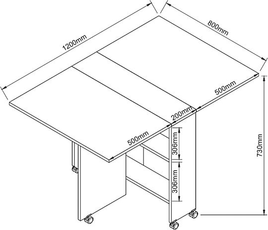Stanley Tisch Speisesaal Klappbar Holz 120x80x73cm