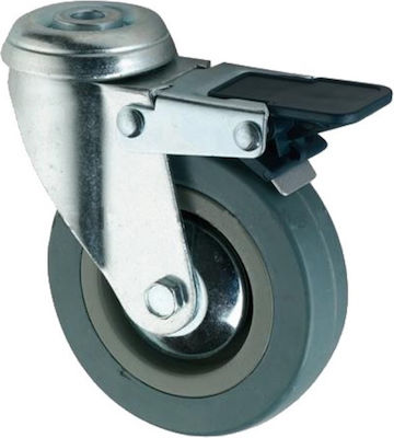 Ruotec 502.000.006.100 Rotating Wheel with Brake 100mm