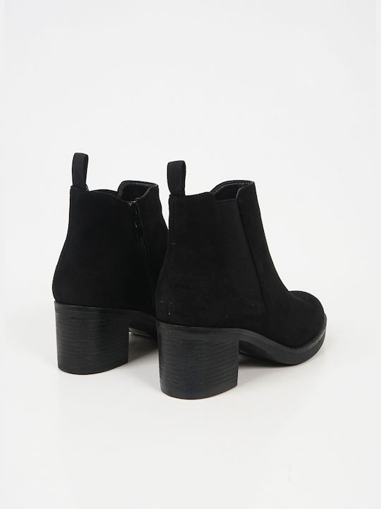 Piazza Shoes Women's Suede Boots Black