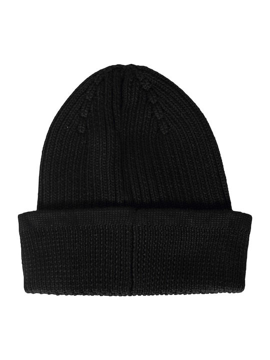 Beanie Unisex Beanie mit Rippstrick in Schwarz Farbe