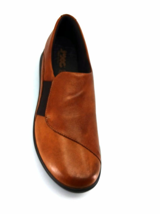 Ανατομικά Γυναικεία Slip-On Δερμάτινα Καφέ