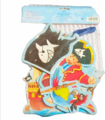 Pirate garland & pirate ship With blue ribbon 3m