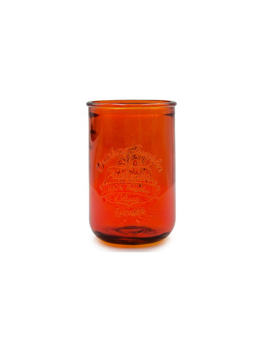 Glass Drops Pahar pentru apa din Sticlă în Culoarea Portocaliu 400ml