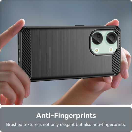 Techsuit Carbon Back Cover Silicone Black (OnePlus Nord 3)