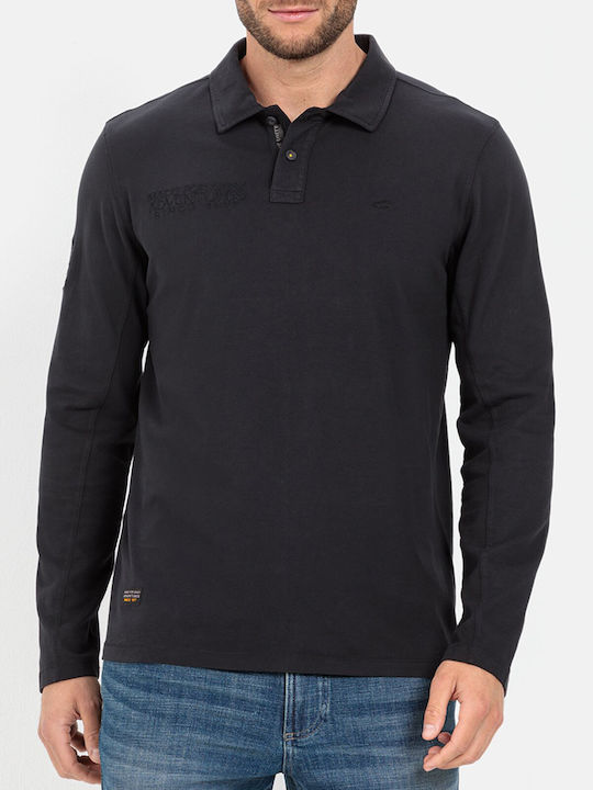 Camel Active Men's Long Sleeve Blouse Polo Black