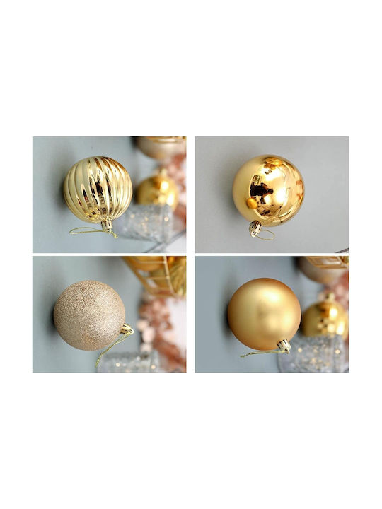 Christmas Plastic Ball Ornament Blue 4cm 34pcs