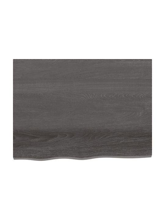 vidaXL Rectangular Office Desk Surface made of Solid Wood Dark Grey 80x60x4cm 3156423 1pcs