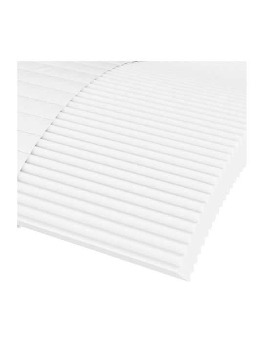 Canapea Pat Single din Lemn Masiv Galben cu Lamele pentru Saltea 80x200cm