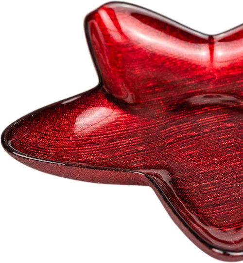 General Trade Ornament de masă de Crăciun Platou Roșu L23xW23cm.