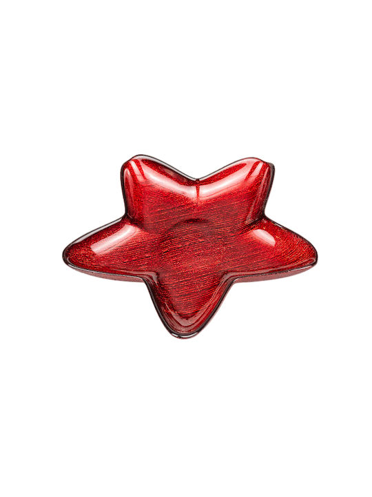 General Trade Weihnachtliche Teller Rot L23xB23cm.