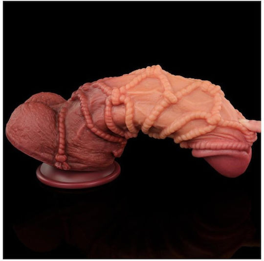 Lovetoy Ρεαλιστικό Dildo με Όρχεις και Βεντούζα Flesh 27cm