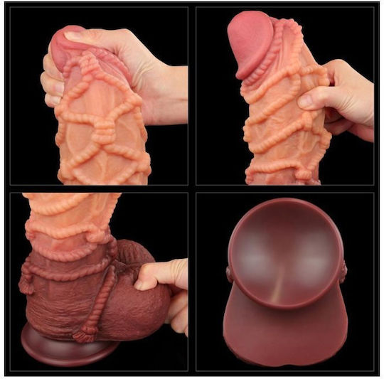 Lovetoy Ρεαλιστικό Dildo με Όρχεις και Βεντούζα Flesh 27cm
