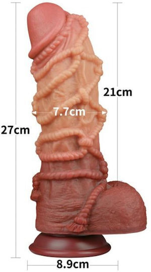 Lovetoy Ρεαλιστικό Dildo με Όρχεις και Βεντούζα Flesh 27cm