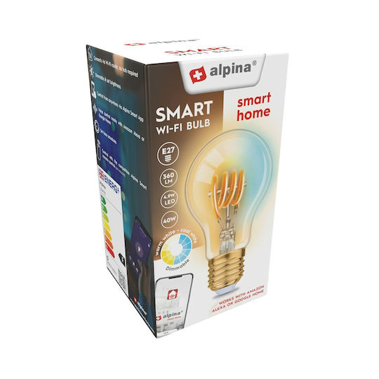 Alpina Smart LED-Lampe 4.9W für Fassung E27 RGB 360lm