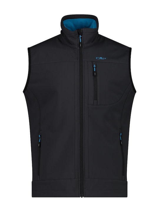 Αμάνικο Μπουφάν Softshell Αδιάβροχο και Αντιανεμικό Μαύρο