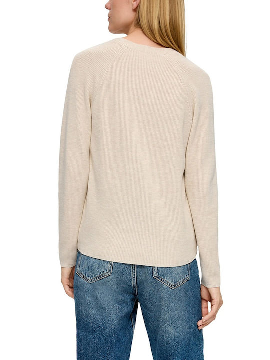 S.Oliver Women's Long Sleeve Sweater Beige