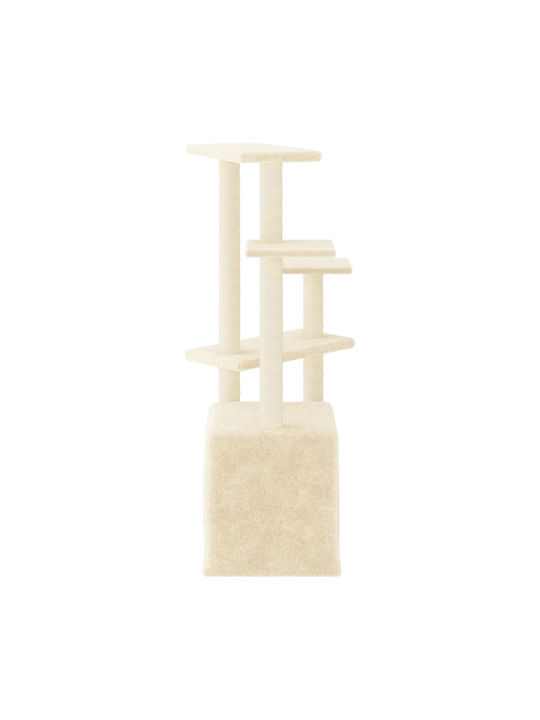 vidaXL Kratzbaum Katzenbäume Beige 5 Ebenen 91x53.5x107.5cm