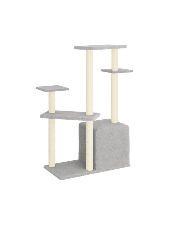 vidaXL Scratching Post Cat Trees Gray 5 levels 91x53.5x107.5cm