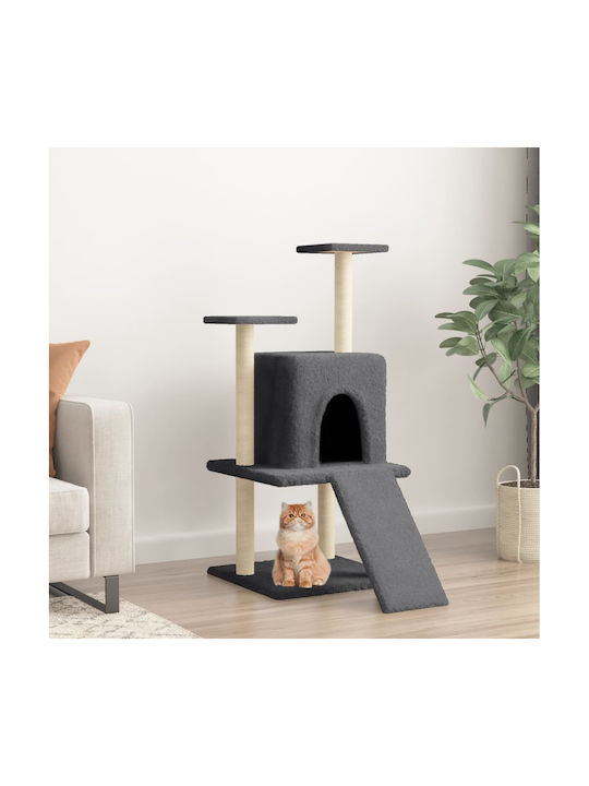 vidaXL Scratching Post Cat Trees Gray 3 levels 78.5x60x110cm