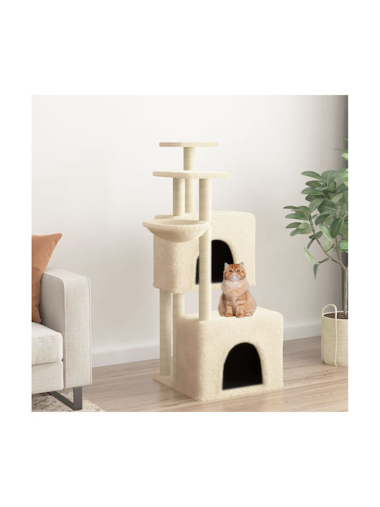 vidaXL Scratching Post Cat Trees Beige 5 levels 73.5x69x122cm