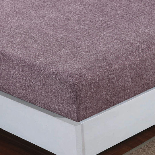 Casa Colori Serpantine Revo Διπλό 140x200+30εκ. με Λάστιχο Καφέ