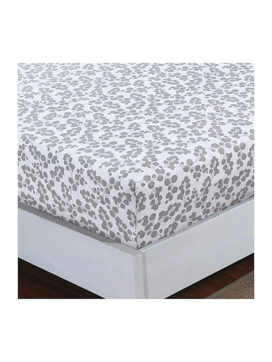 Casa Colori Sheet Double with Elastic 140x200+30cm. Grey Revo Gray