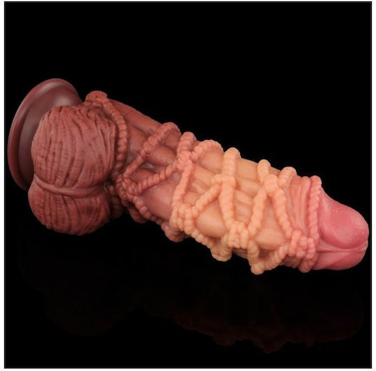 Lovetoy Glass Dildo with Balls and Suction Cup Flesh 24.5cm