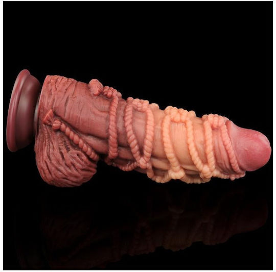 Lovetoy Glass Dildo with Balls and Suction Cup Flesh 24.5cm
