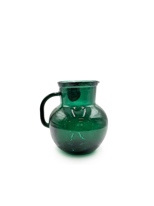 Glass Drops Glass Decanter 20cm with Stopper Green 2300ml